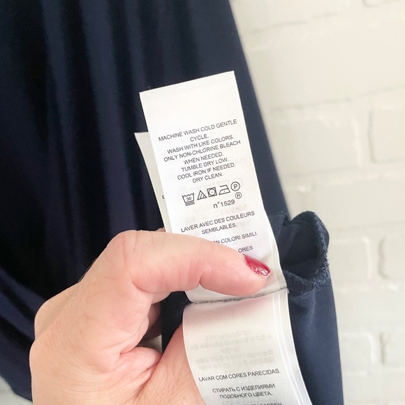 Lauren Ralph Lauren Midi/Maxi dress Faux wrap Lighthouse Navy blue Sz 22W - Picture 14 of 15